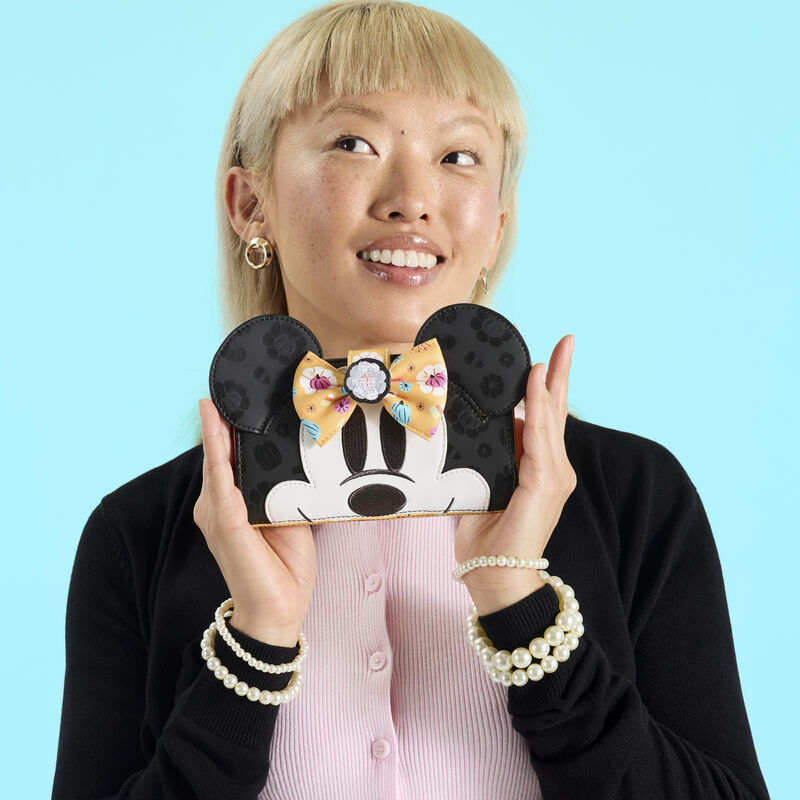 Minnie Mouse Cosplay Floral Pumpkin Flap Wallet LFlifestyle1 view 2